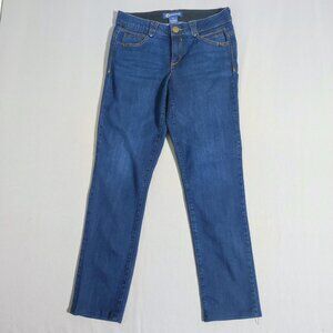 Democracy Jeans women's size 6 ink blue Angie "Ab"Solution Straight leg jeans